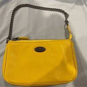 Small Yellow Coach Clutch Purse